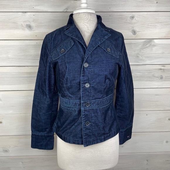 Vintage Tommy Hilfiger Blue Corduroy Jacket - Picture 1 of 8